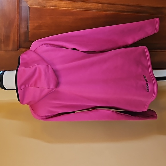 UNDER ARMOUR HOODIE SWEATSHIRT PURPLE BLACK MEDIUM ATHLETIC UA - Picture 8 of 12